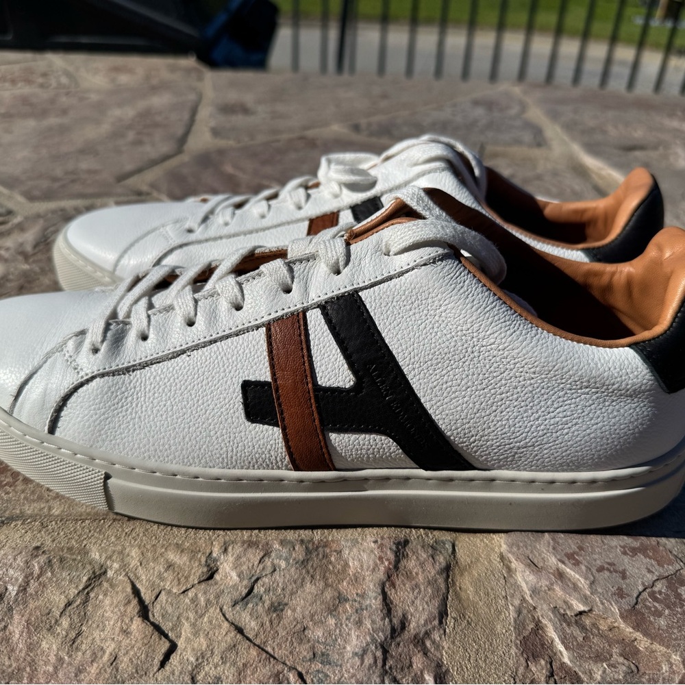 Allen Edmonds Stylish White and Black Men's Sneakers